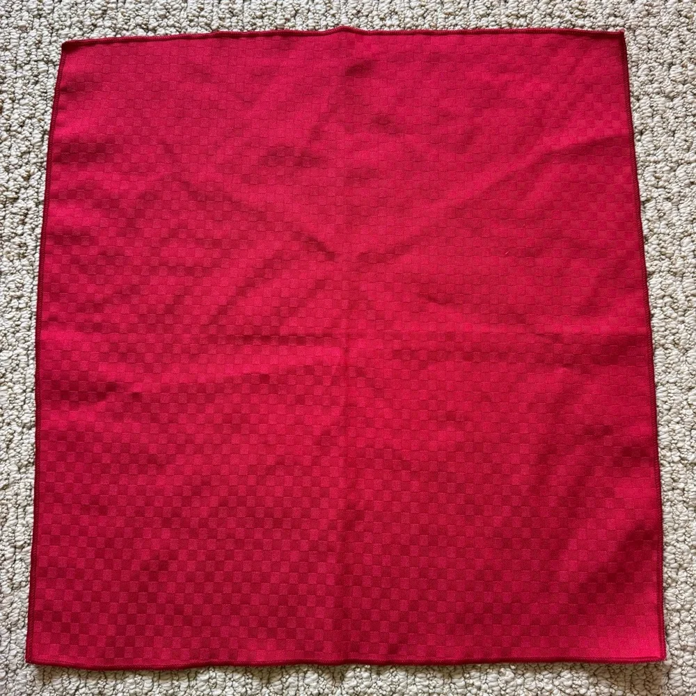Crate&Barrel Red Checkered Dining Napkins Set of 5